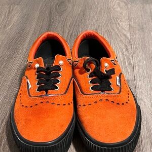 Vans Orange Suede Embroidered Platform Sneakers – Women